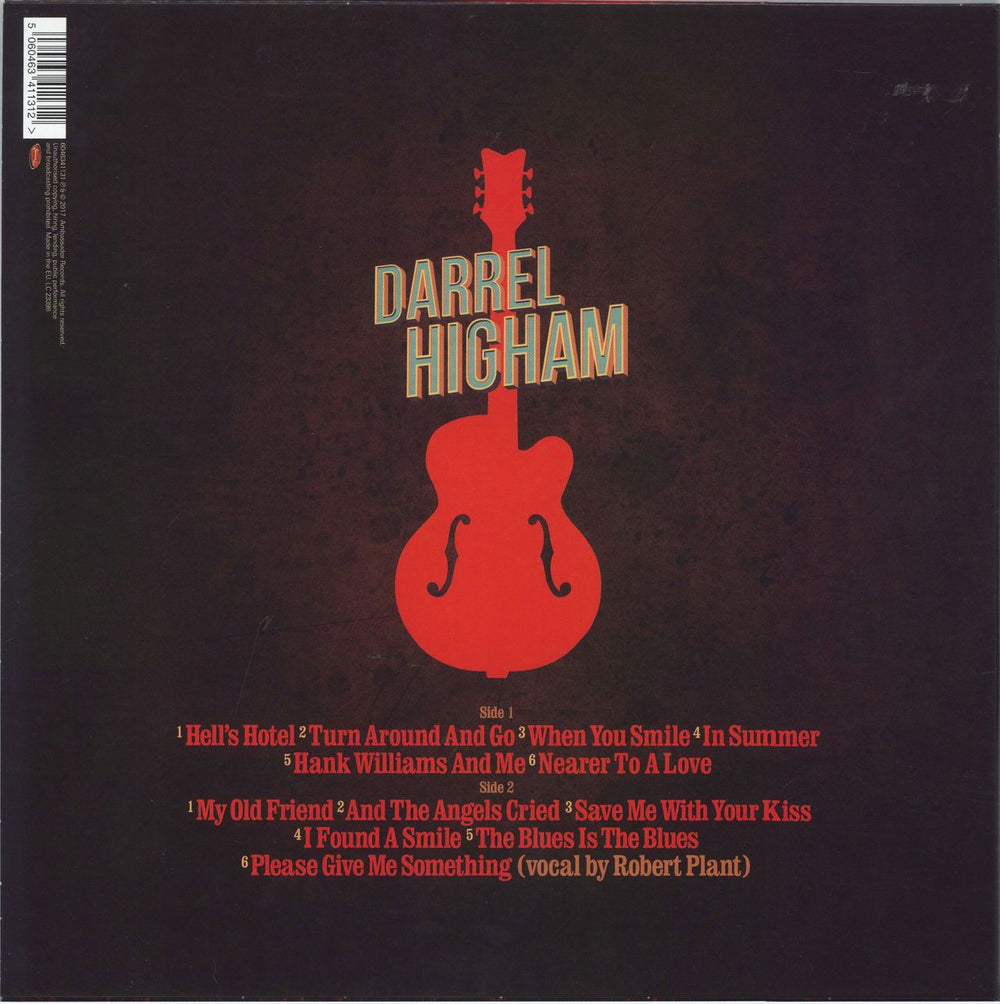 Darrel Higham & The Barnshakers Hell's Hotel - Red Vinyl - Autographed UK vinyl LP album (LP record) 5060463411312