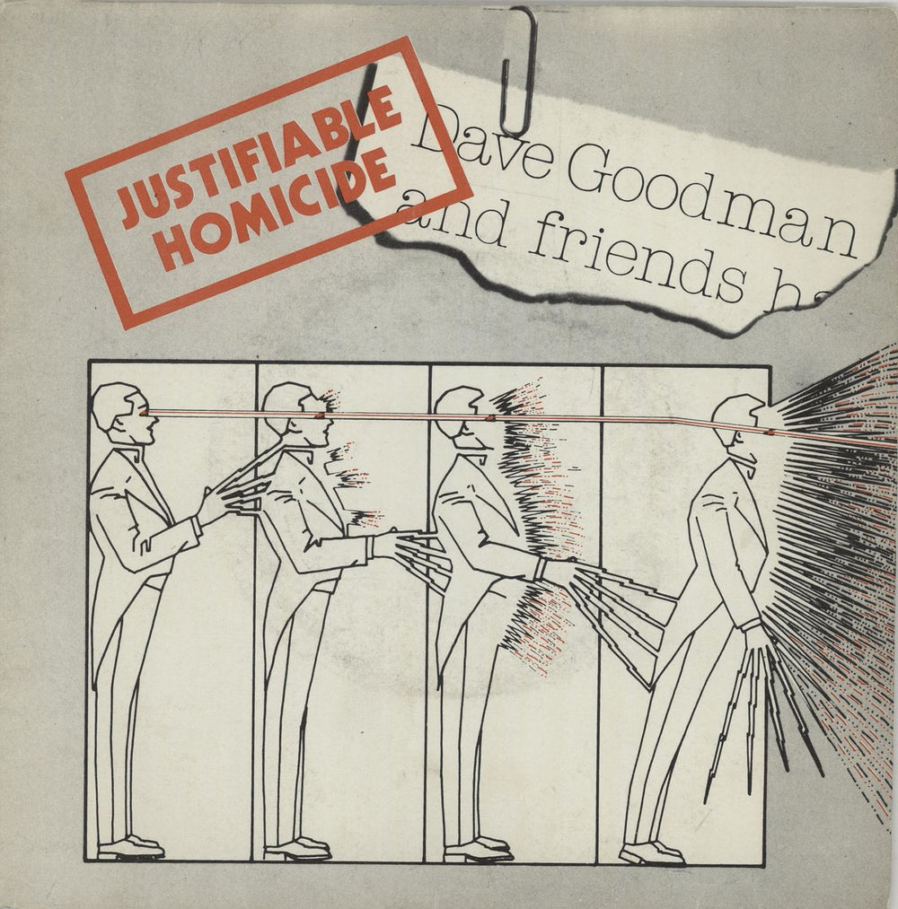 Dave Goodman & Friends Justifiable Homicide - Red Vinyl UK 7" vinyl single (7 inch record / 45) TLR008