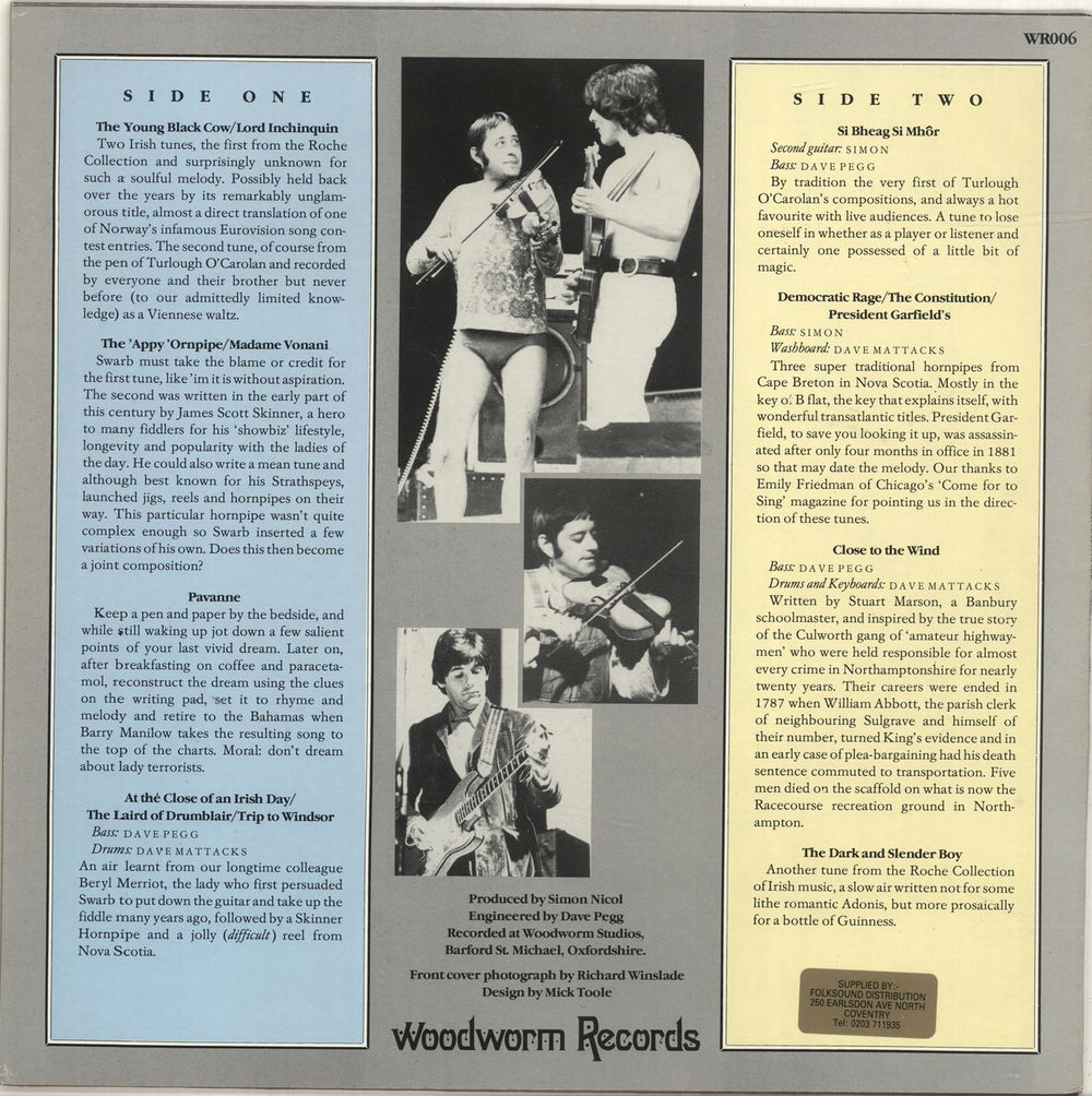 Dave Swarbrick Close To The Wind UK vinyl LP album (LP record) DSBLPCL684726