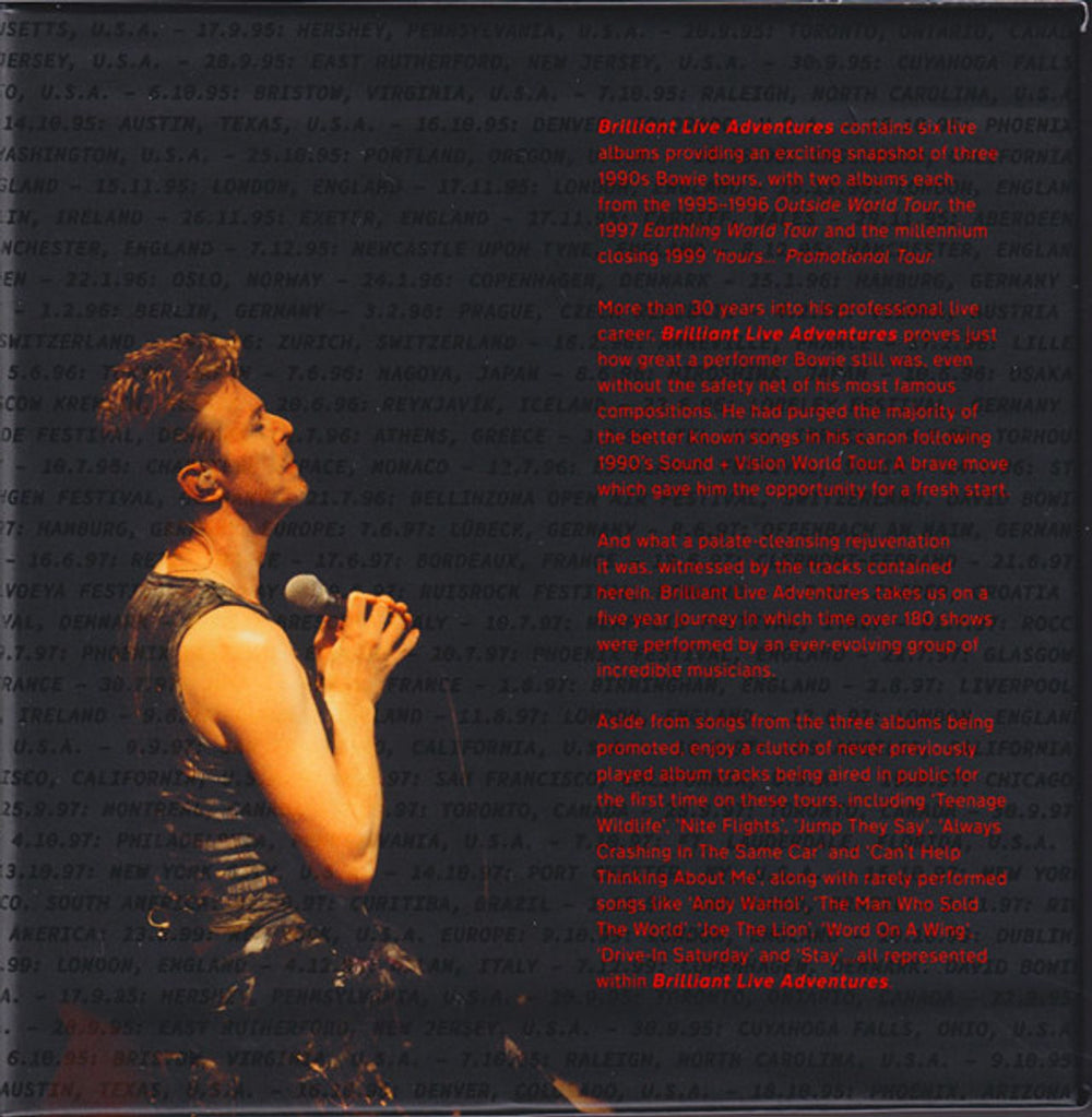 David Bowie Brilliant Live Adventures [1995-1999] - Complete Set + Box UK CD Album Box Set