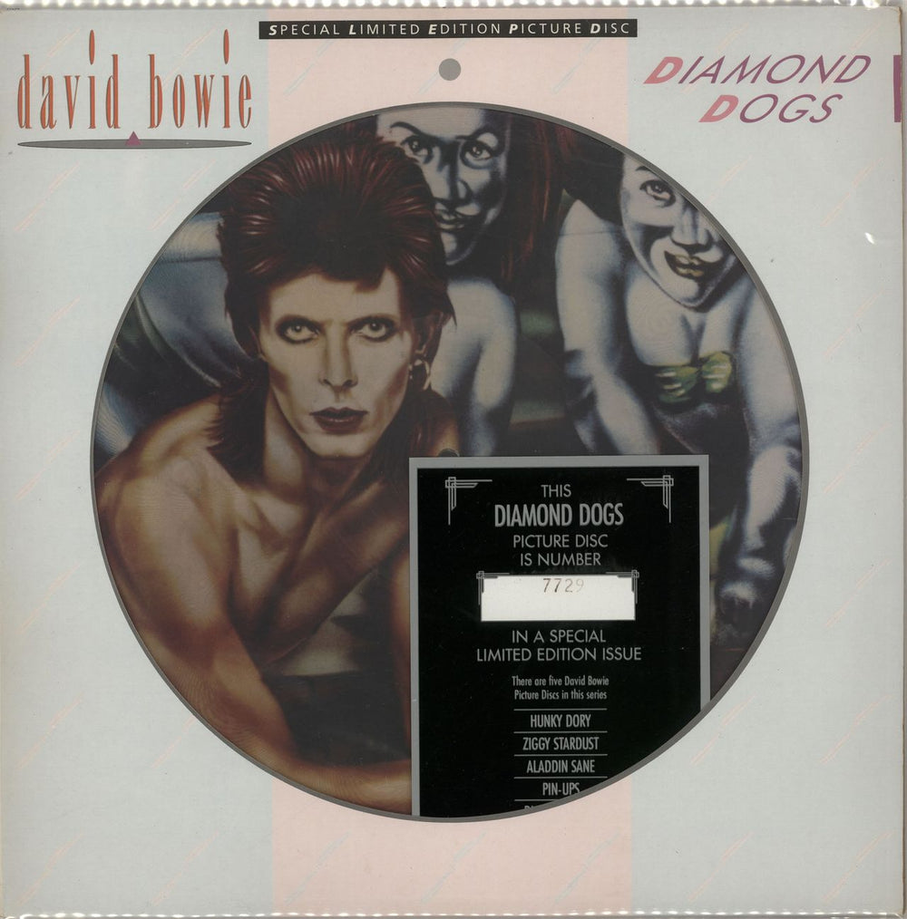 David Bowie Diamond Dogs + Certificate - EX UK picture disc LP (vinyl picture disc album) BOPIC5