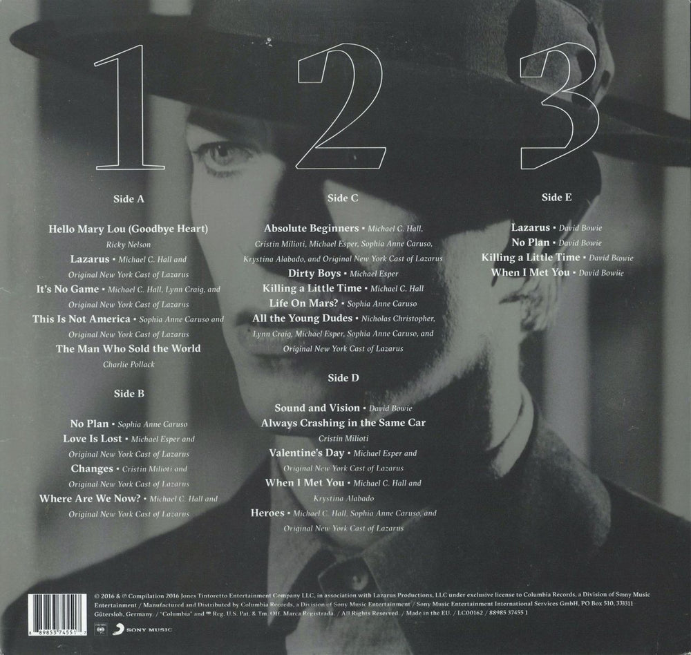 David Bowie Lazarus - Original New York Cast Recording UK 3-LP vinyl record set (Triple LP Album)