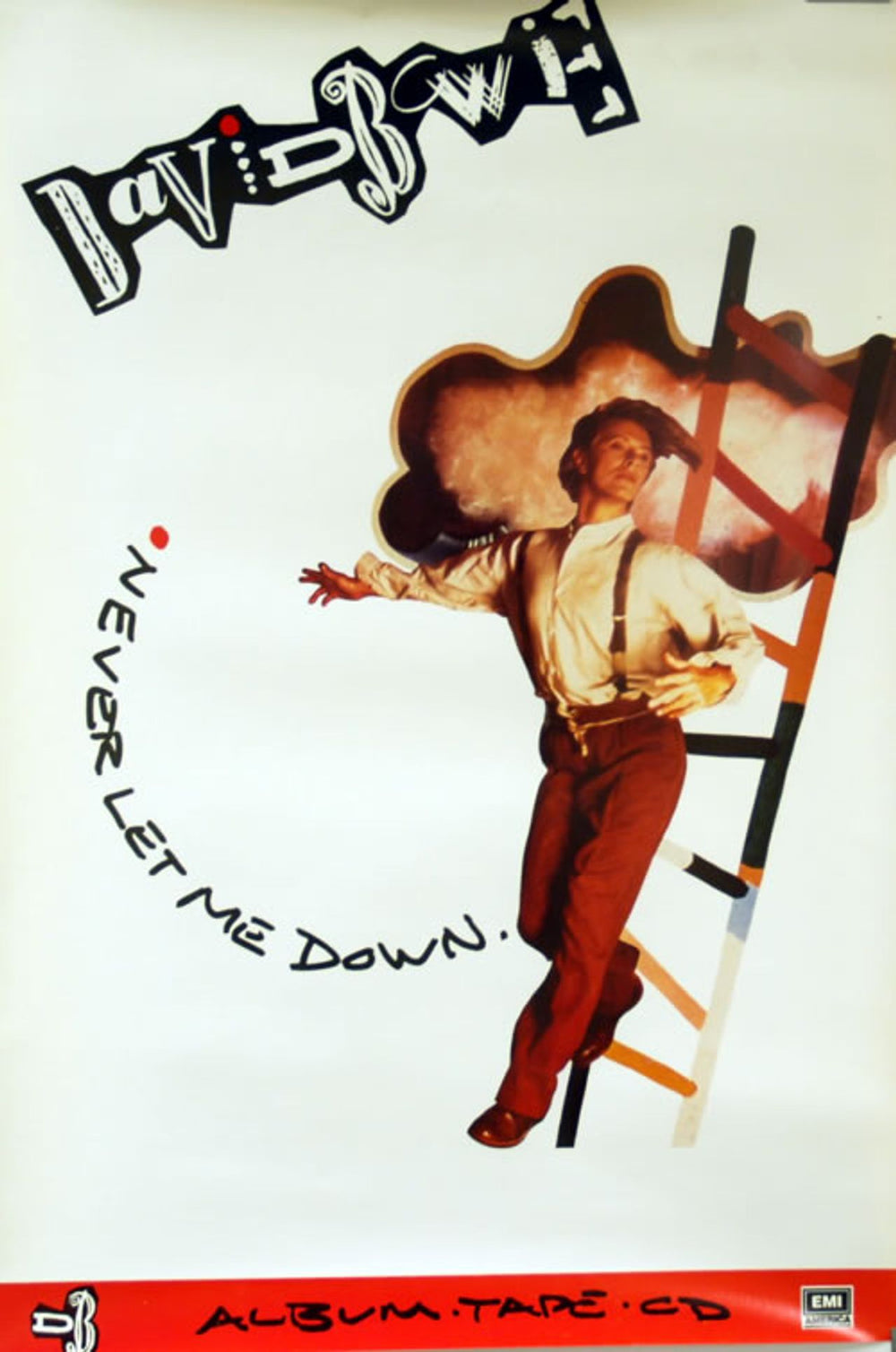 David Bowie Never Let Me Down US Promo poster 20 X 30