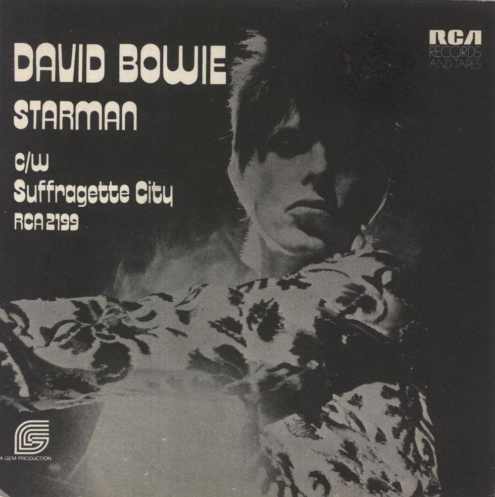 David Bowie Starman - 1st - 4pr - Picture Sleeve UK 7" vinyl single (7 inch record / 45) RCA2199