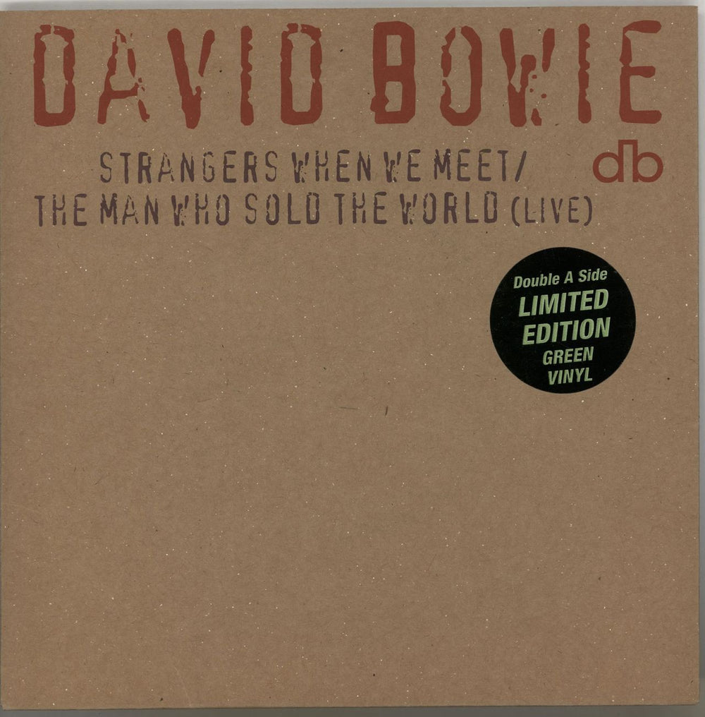 David Bowie Strangers When We Meet - Green Vinyl UK 7" vinyl single (7 inch record / 45) 74321329407