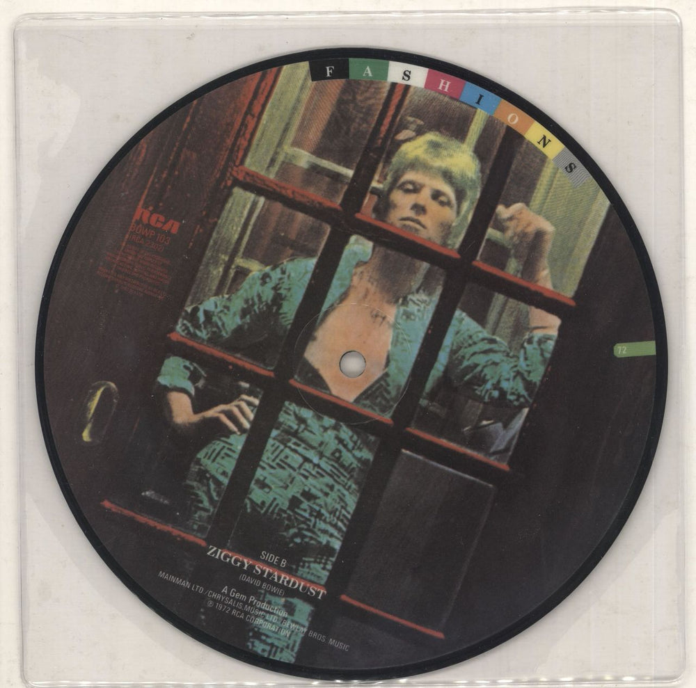 David Bowie The Jean Genie UK 7" vinyl picture disc (7 inch picture disc single) BOW7PTH676919