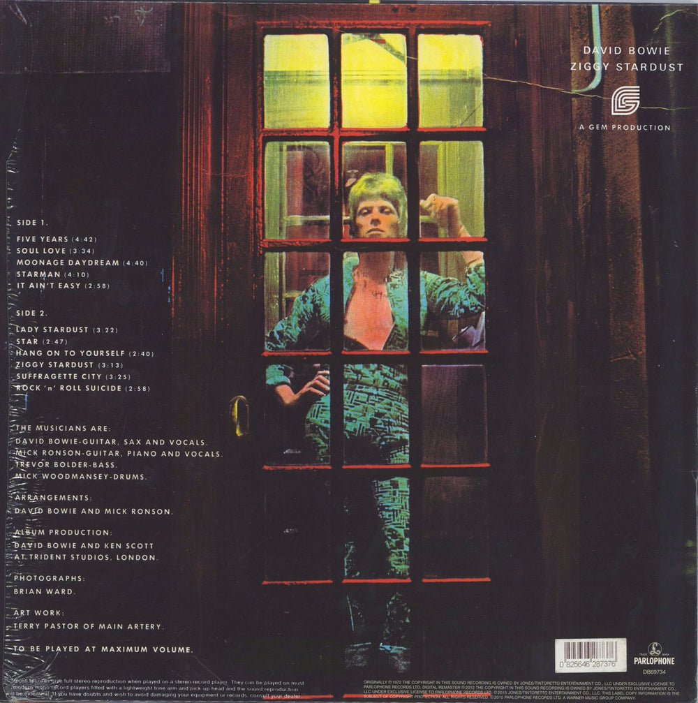 David Bowie The Rise And Fall Of Ziggy Stardust - 180gm - shrink UK vinyl LP album (LP record) 825646287376