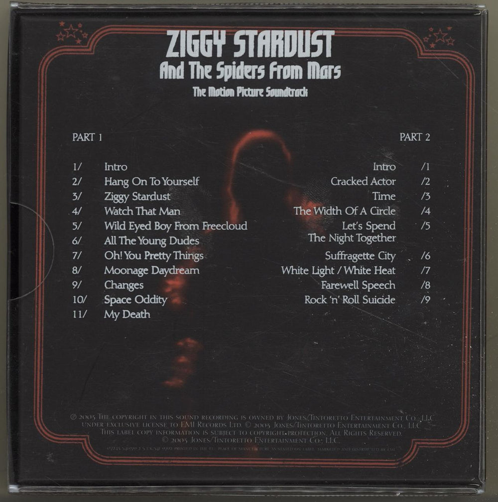 David Bowie Ziggy Stardust & The Spiders From Mars - The Motion Picture UK 2 CD album set (Double CD) BOW2CZI694207