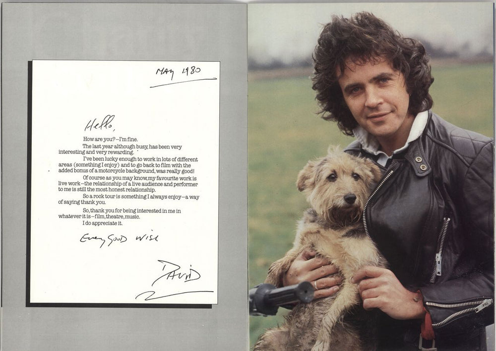 David Essex 1980 Tour Programme UK tour programme ESSTRTO720551