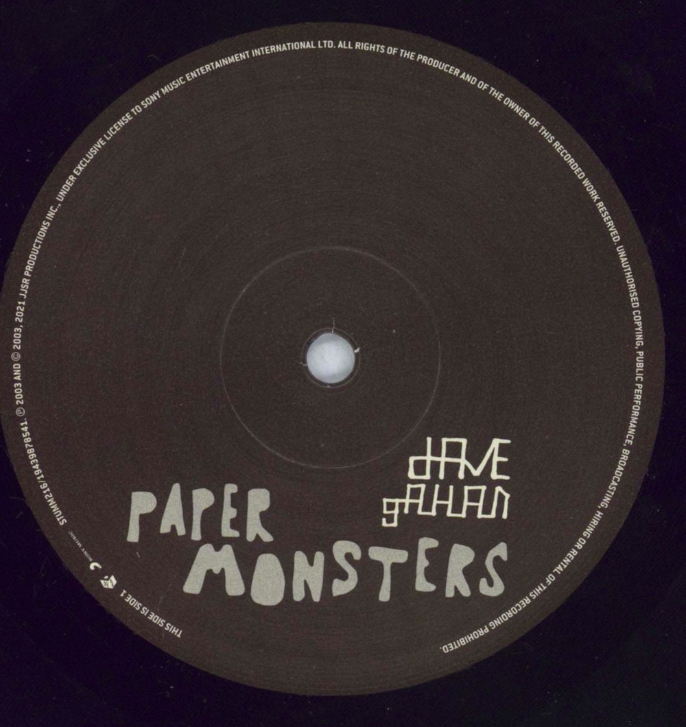 David Gahan Paper Monsters UK vinyl LP album (LP record) DGNLPPA824823