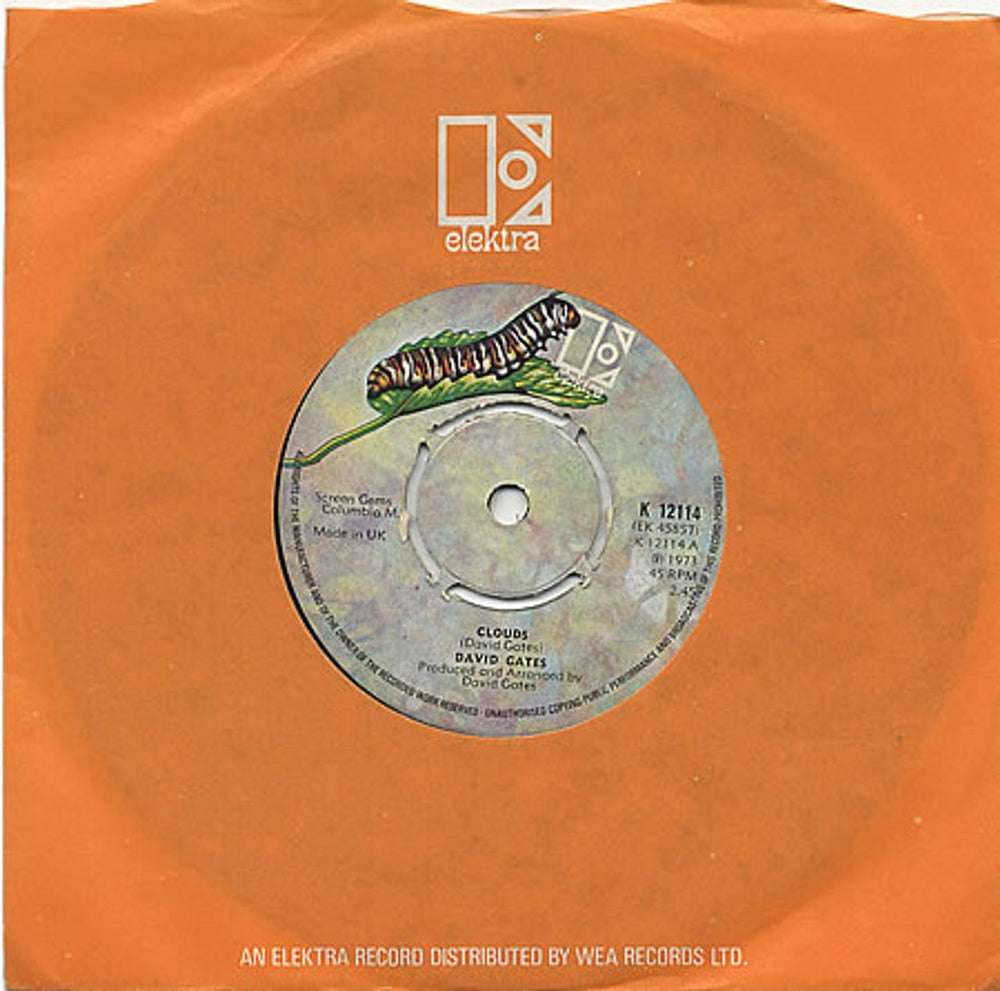 David Gates Clouds UK 7" vinyl single (7 inch record / 45) K12114