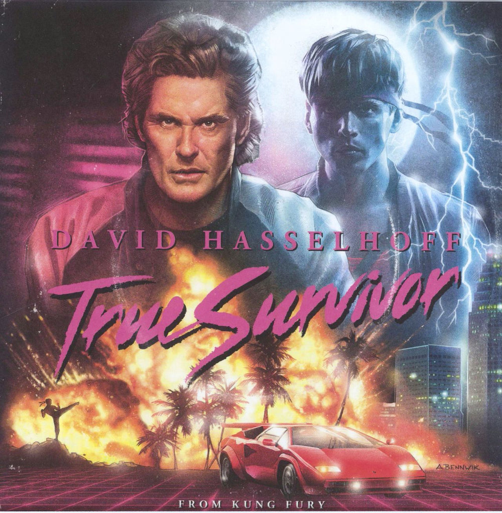 David Hasselhoff True Survivor Swedish 7" vinyl single (7 inch record / 45) 00602547175052