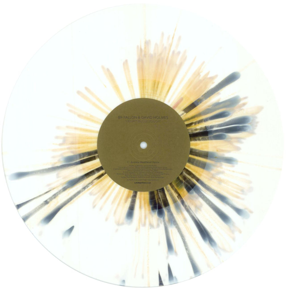 David Holmes Henry McCullough (The Andrew Weatherall Remixes) - RSD17 - White Splattered Vinyl + Gold Sleeve UK 12" vinyl single (12 inch record / Maxi-single) DHM12HE797802