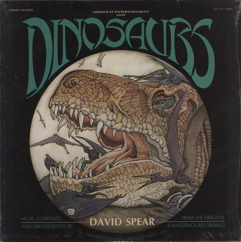 David Spear Dinosaurs OST - Shrink US vinyl LP album (LP record) CST0213