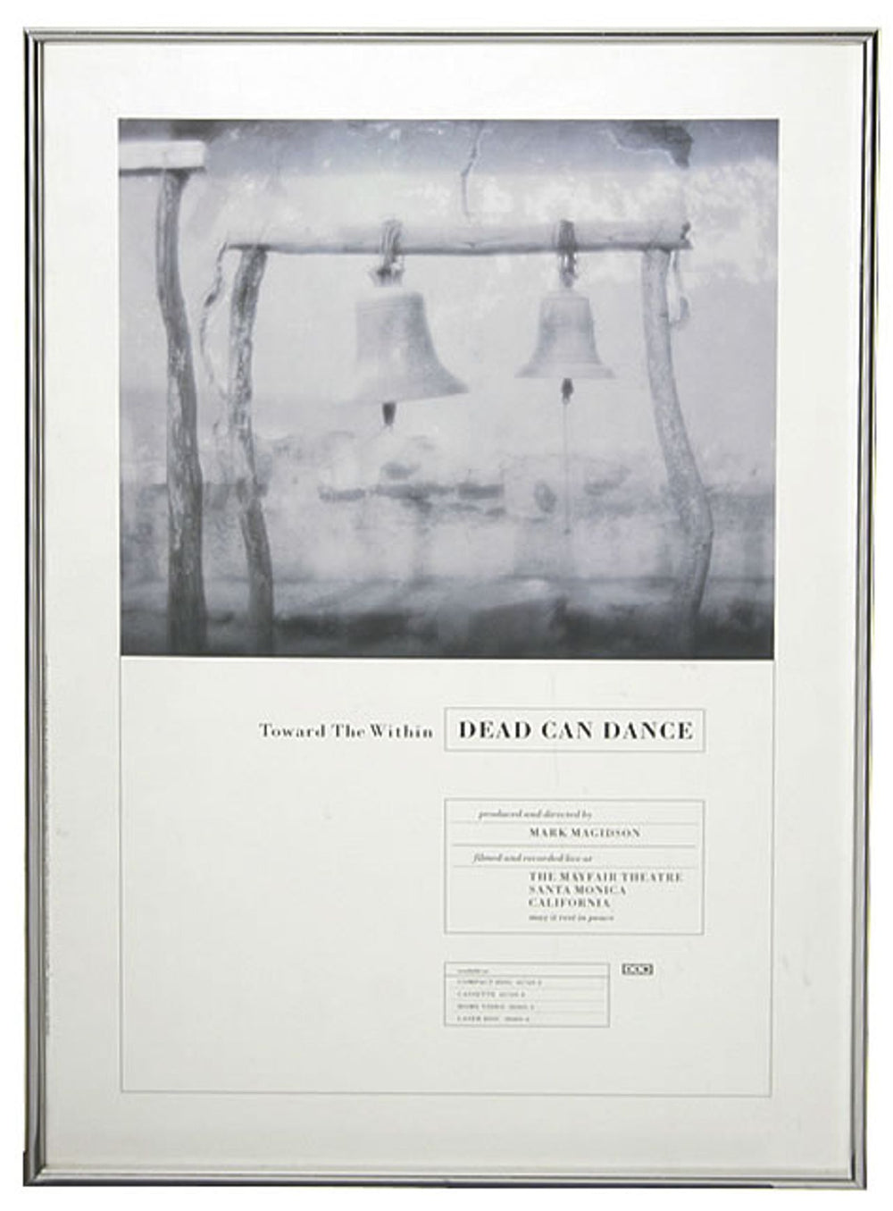 Dead Can Dance Toward The Within US Promo memorabilia FRAMED POSTER