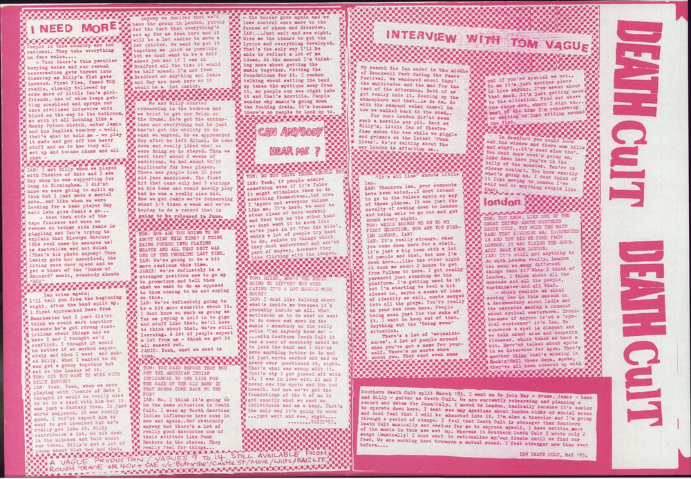 Death Cult Brothers Grimm EP - 1st - Card Labels - Fanzine UK 12" vinyl single (12 inch record / Maxi-single)