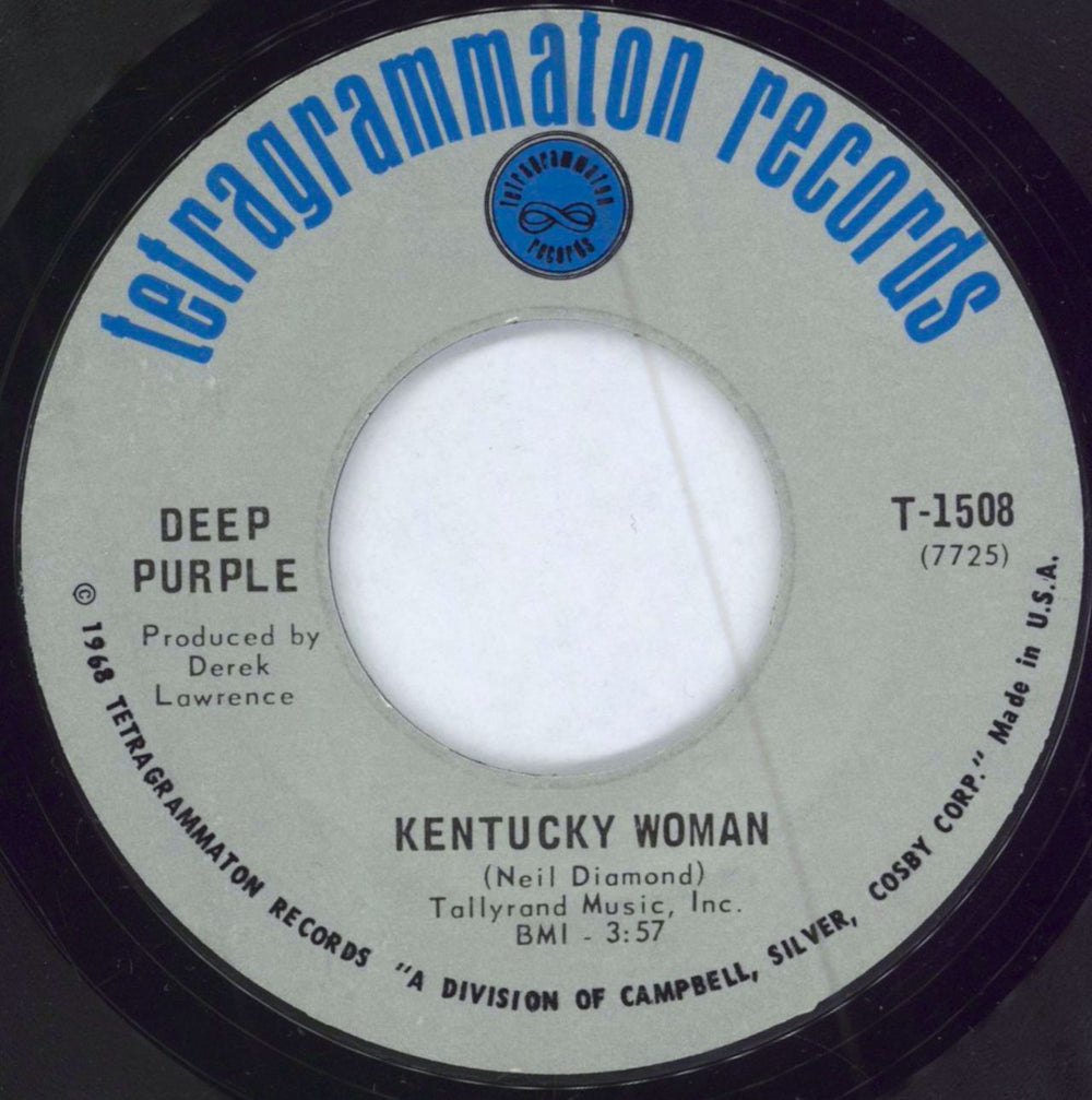 Deep Purple Kentucky Woman US 7" vinyl single (7 inch record / 45) DEE07KE129353