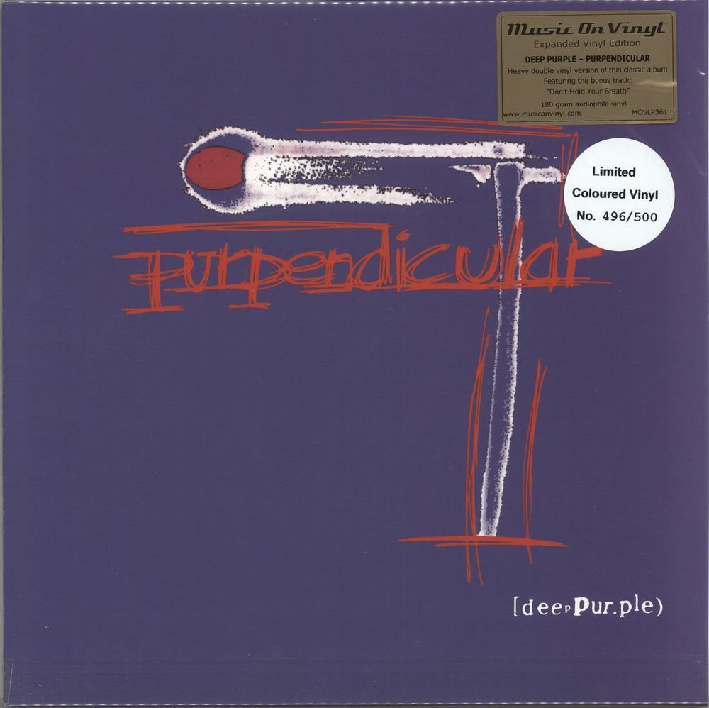 Deep Purple Purpendicular - 180gm Purple Vinyl - Sealed UK 2-LP vinyl record set (Double LP Album) MOVLP361