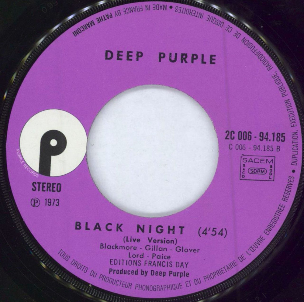 Deep Purple Woman From Tokyo French 7" vinyl single (7 inch record / 45) DEE07WO56465