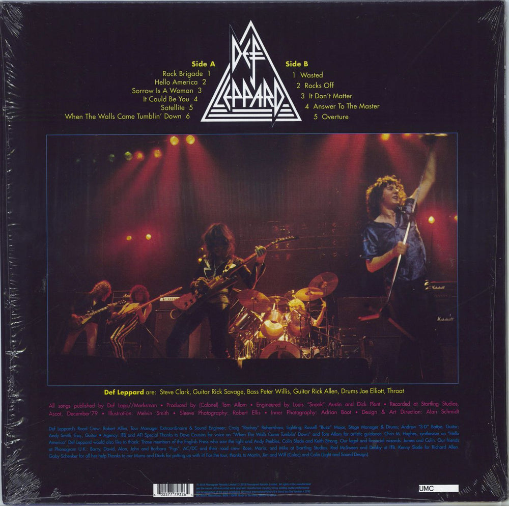 Def Leppard On Through The Night - Blue Vinyl UK vinyl LP album (LP record) 602577793264