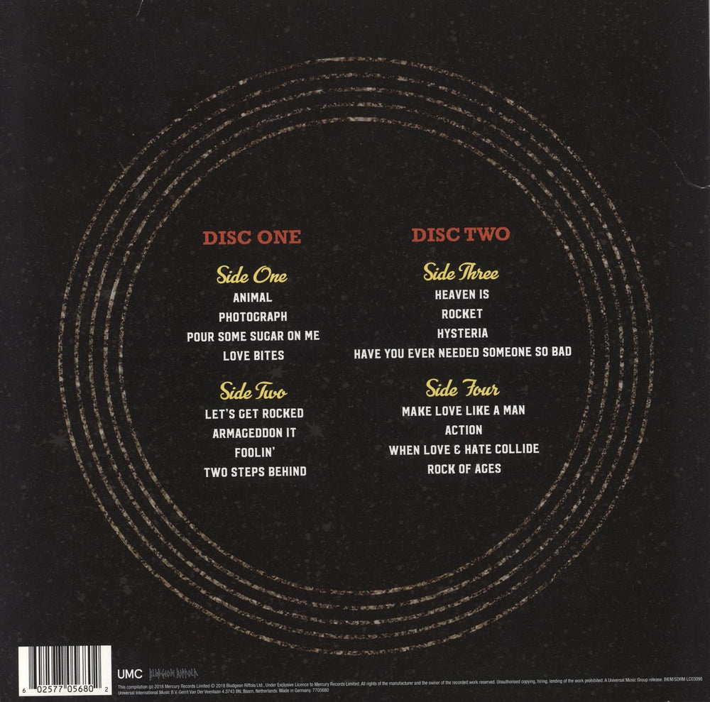 Def Leppard The Story So Far: The Best Of UK 2-LP vinyl record set (Double LP Album) 602567910367