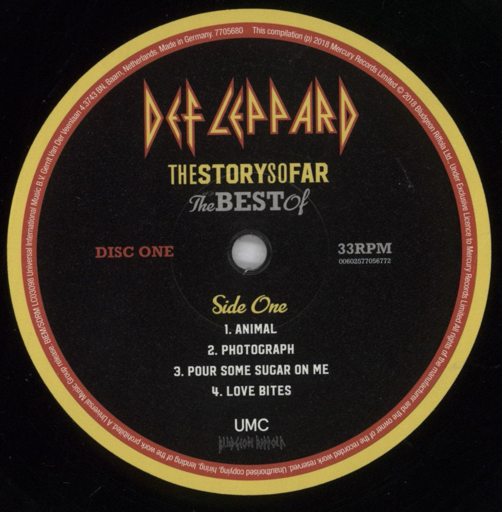 Def Leppard The Story So Far: The Best Of UK 2-LP vinyl record set (Double LP Album) DEF2LTH817860