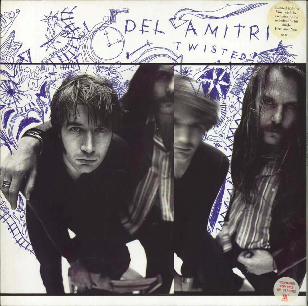 Del Amitri Twisted + Poster + Promo Stickered UK Promo vinyl LP album (LP record) 540311-1