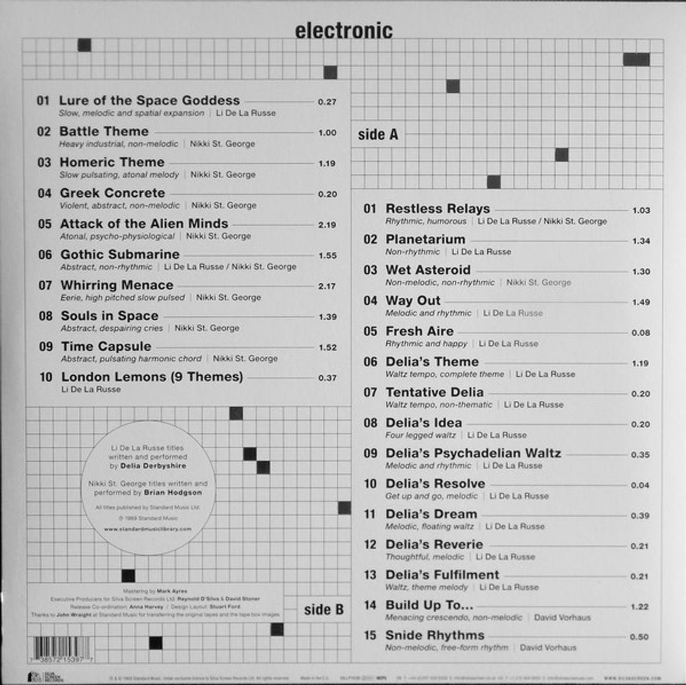 Delia Derbyshire Electronic - Silver Foil Blocked Sleeve - Sealed UK vinyl LP album (LP record) O5MLPEL764867