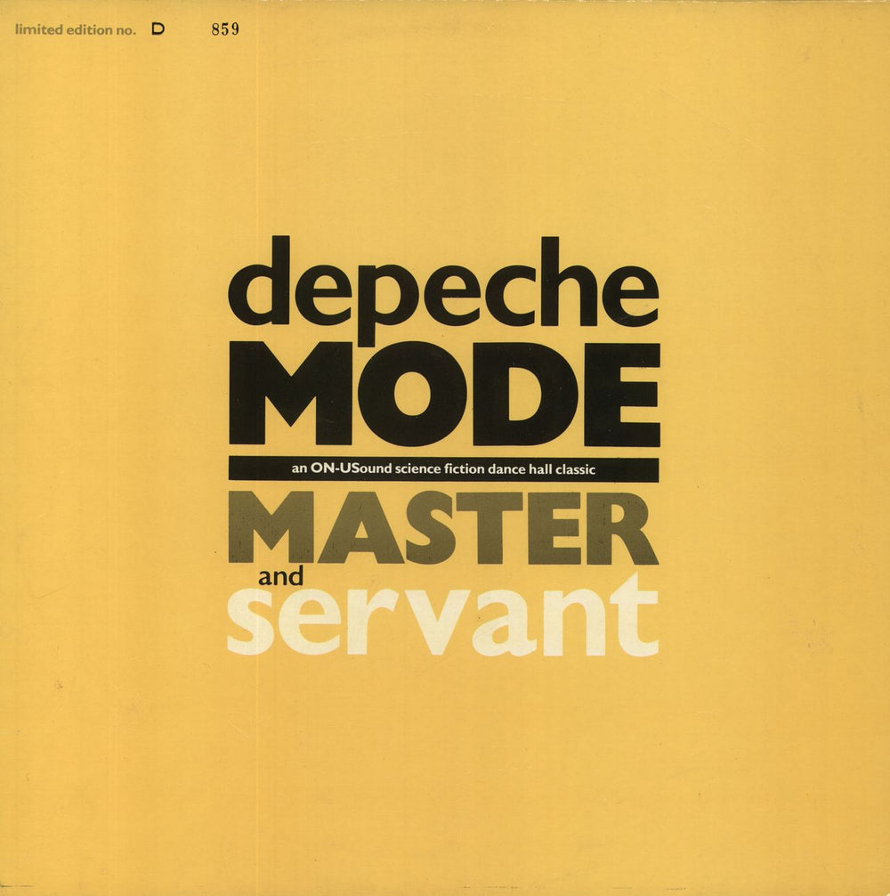 Depeche Mode Master And Servant UK 12" vinyl single (12 inch record / Maxi-single) L12BONG6