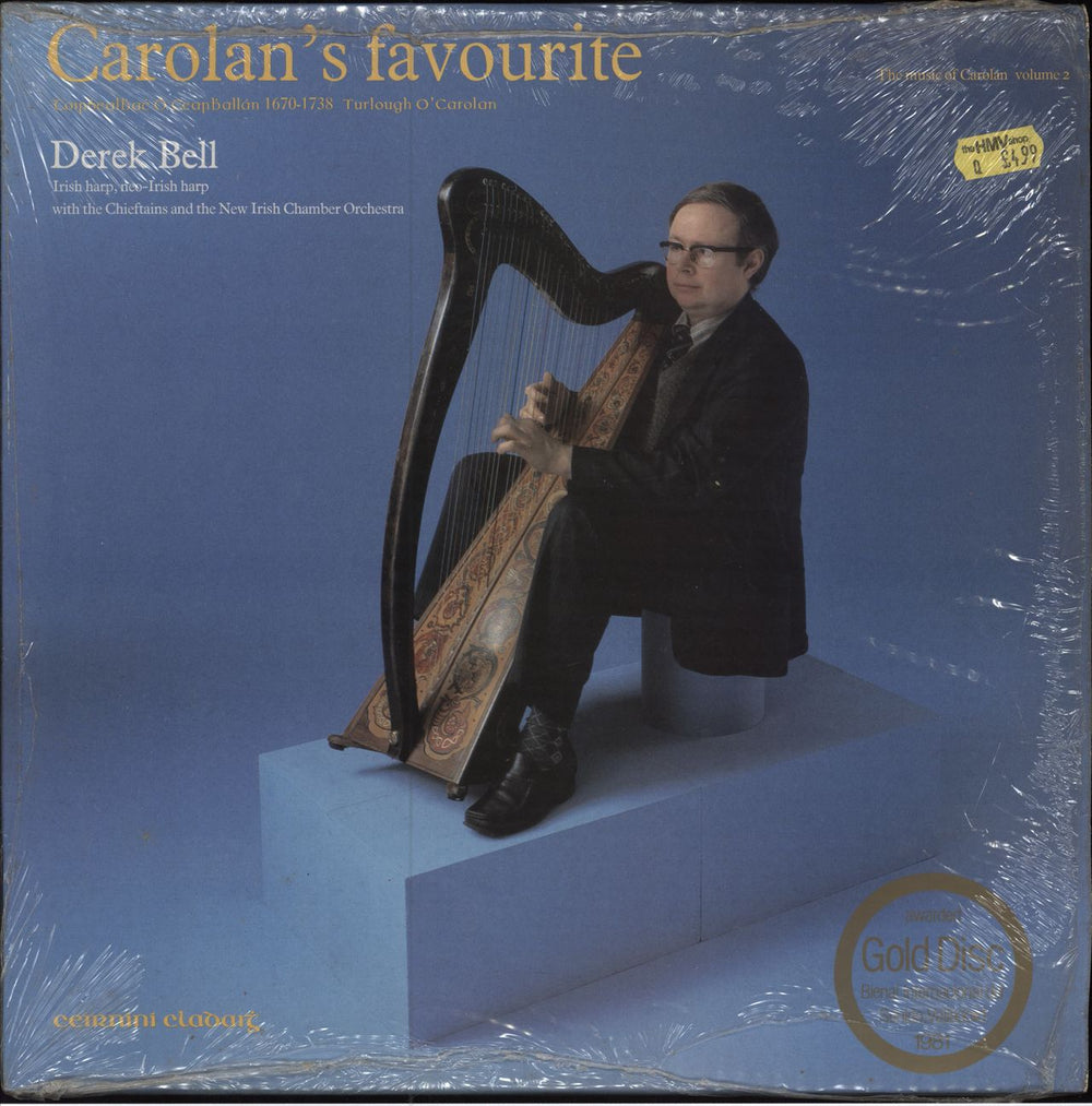 Derek Bell Carolan's Favourite (The Music Of Carolan Volume 2) Irish vinyl LP album (LP record) CC28