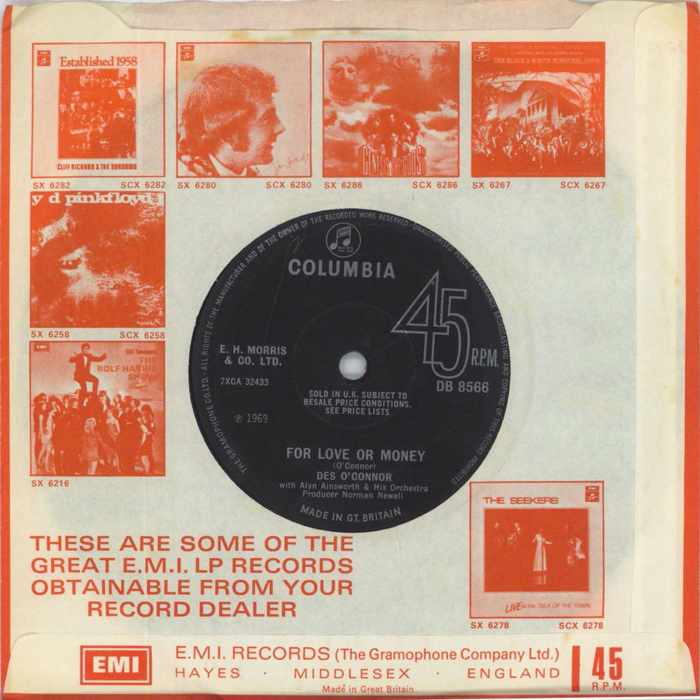 Des O'Connor Dick-A-Dum-Dum UK Promo 7" vinyl single (7 inch record / 45)