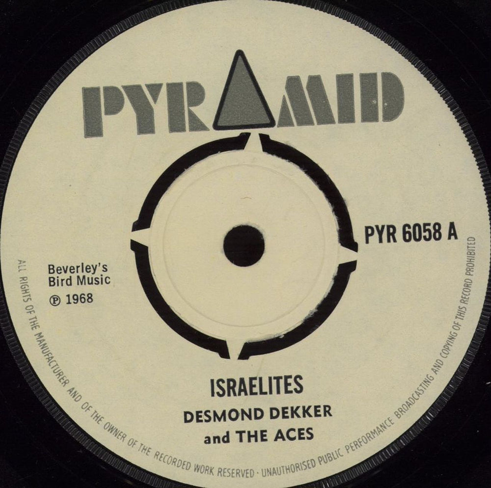 Desmond Dekker Israelites - 2nd - 4pr UK 7" vinyl single (7 inch record / 45) PYR6058