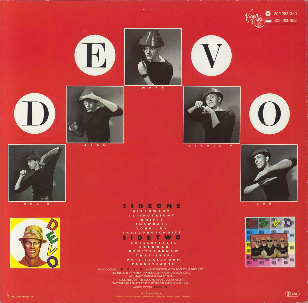 Devo Freedom Of Choice German vinyl LP album (LP record)