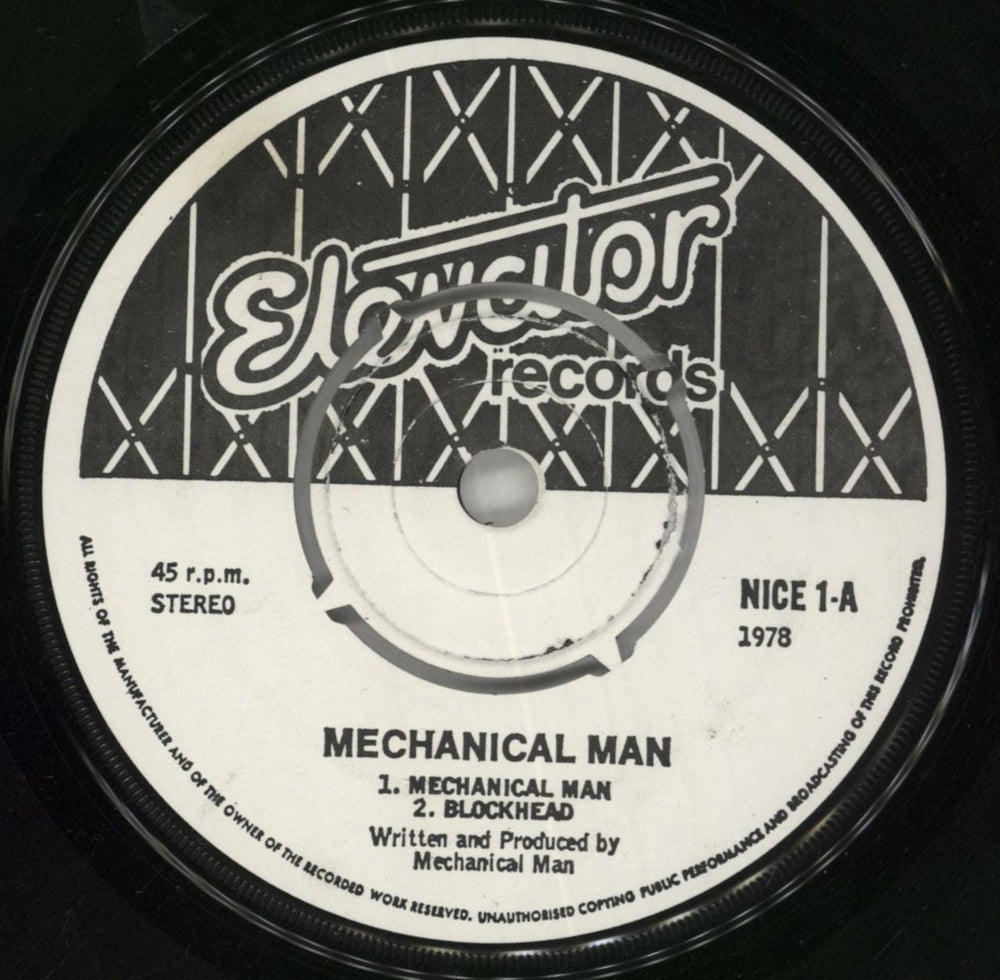 Devo Mechanical Man - Blue cover UK 7" vinyl single (7 inch record / 45) DVO07ME818841