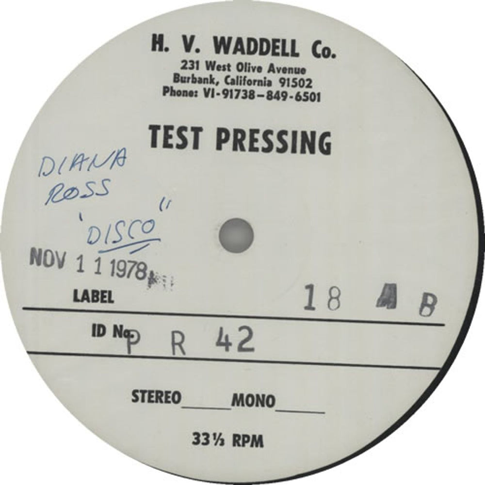 Diana Ross What You Gave Me - Test Pressing US 12" vinyl single (12 inch record / Maxi-single) PR-42