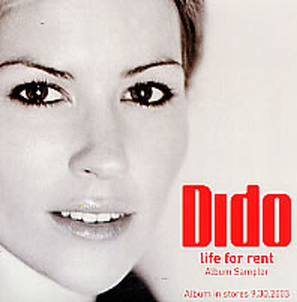 Dido Life For Rent - Album Sampler US Promo CD single (CD5 / 5") RE-1