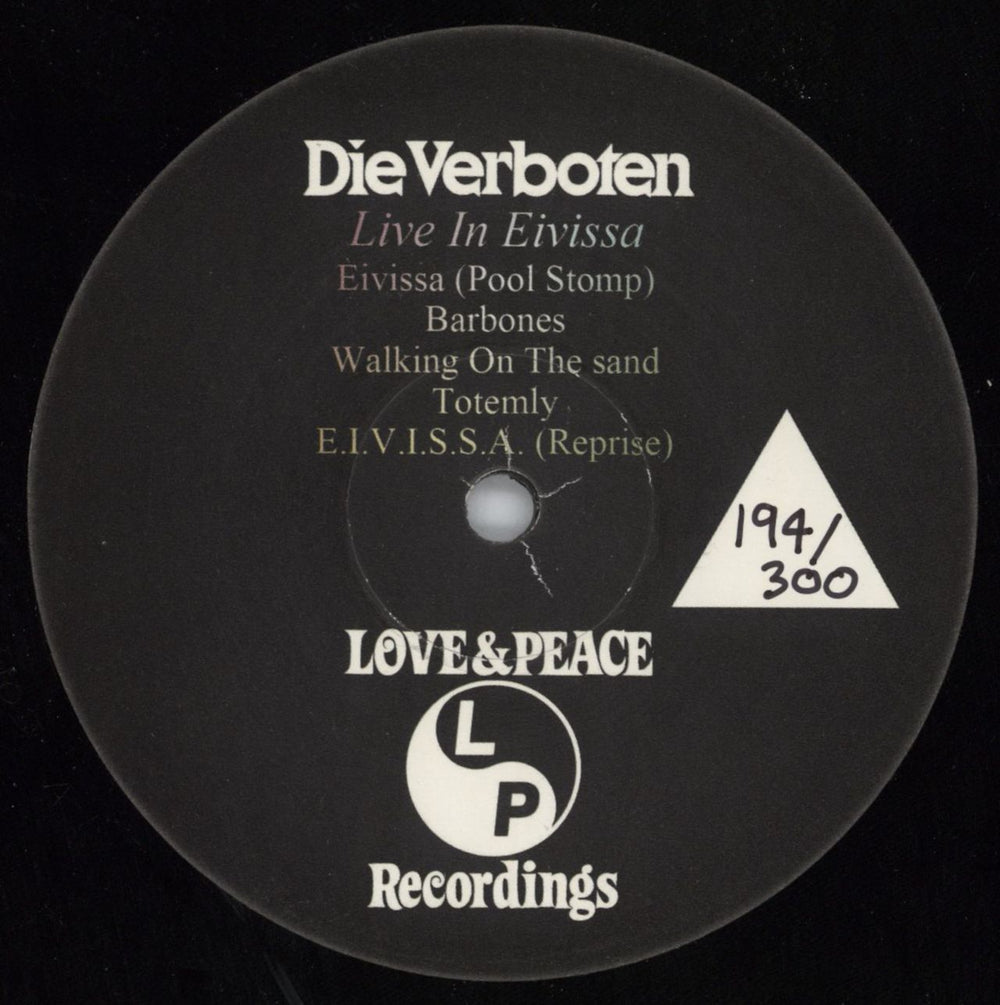 Die Verboten Live In Eivissa - 200gm Vinyl + Numbered UK vinyl LP album (LP record) 43KLPLI802339