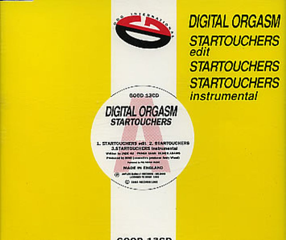 Digital Orgasm Startouchers UK CD single (CD5 / 5") GOOD13CD