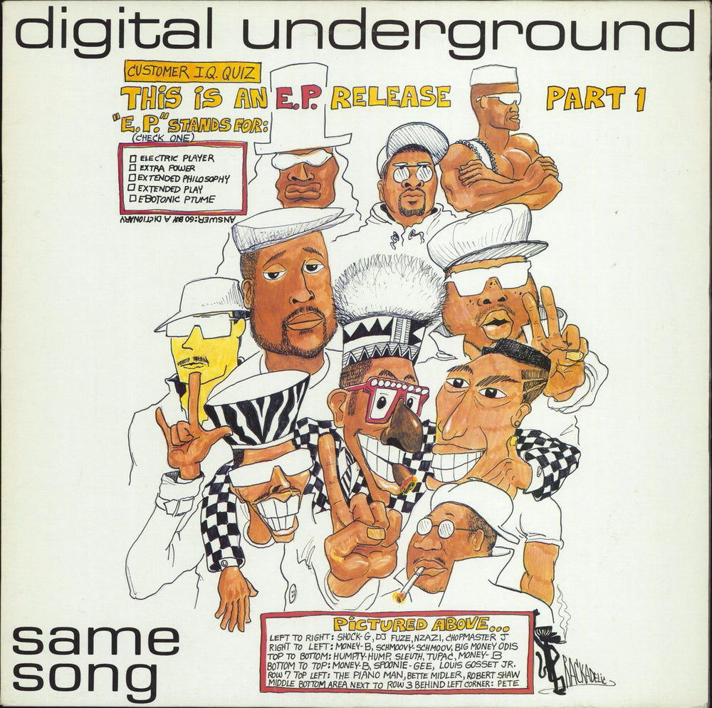 Digital Underground Same Song - Part 2 UK 12" vinyl single (12 inch record / Maxi-single) BLR40T