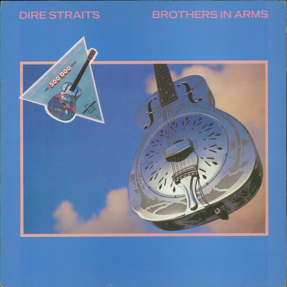 Dire Straits Brothers In Arms + Hype Stickered Sleeve & Poster Brazilian vinyl LP album (LP record) 824499-1