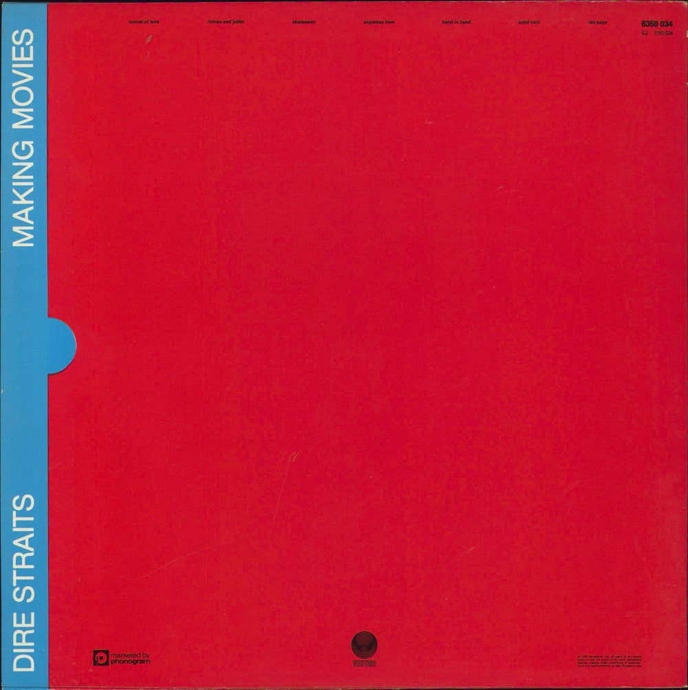 Dire Straits Making Movies - Misprint UK vinyl LP album (LP record)