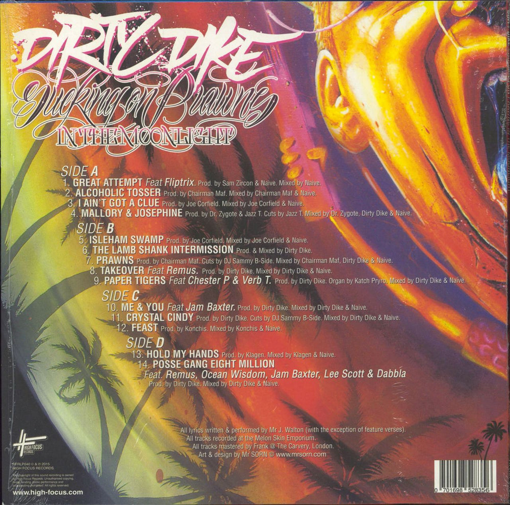 Dirty Dike Sucking On Prawns In The Moonlight UK 2-LP vinyl record set (Double LP Album) 0701698528356