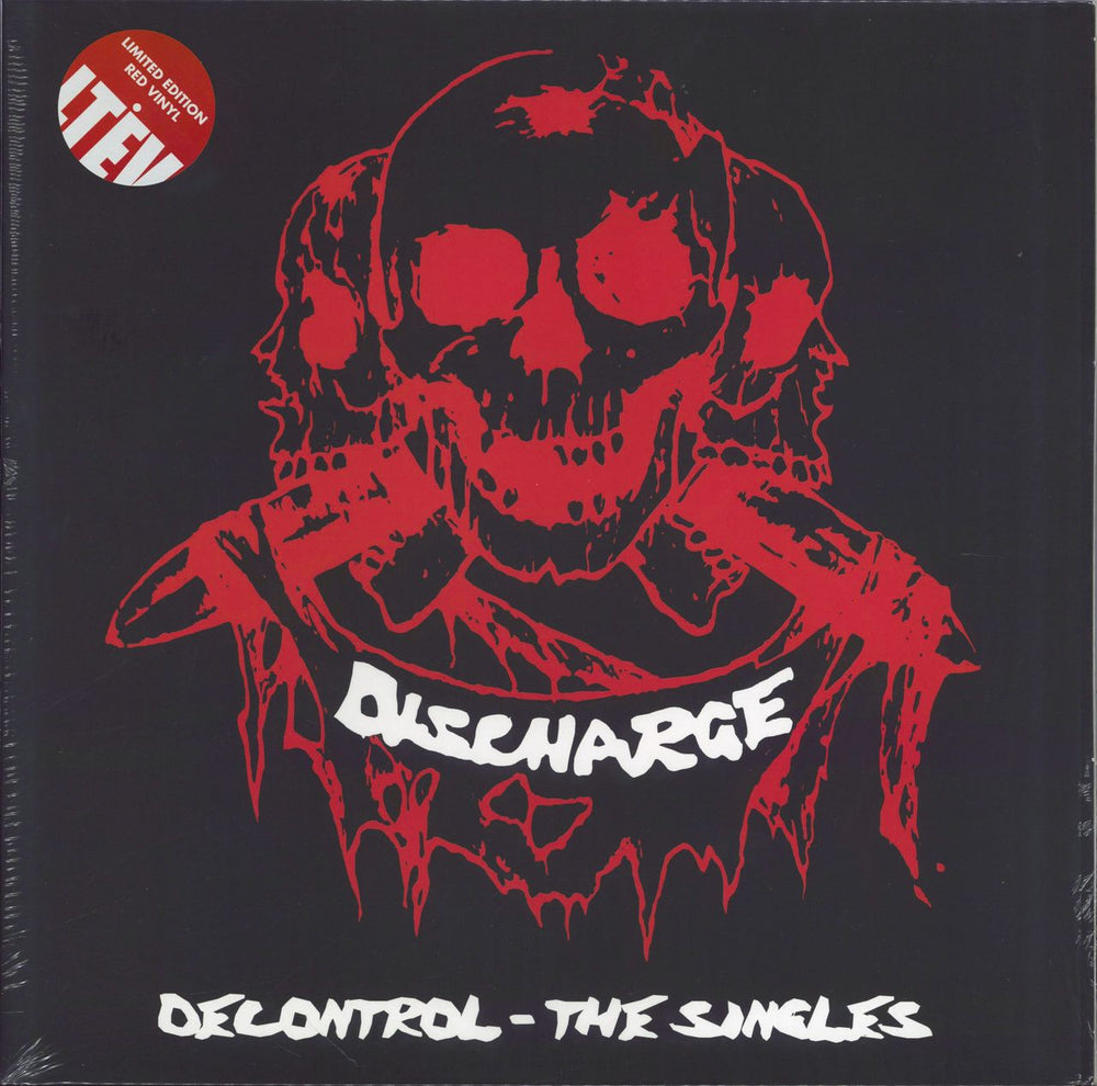 Discharge Decontrol - The Singles - Red Vinyl - Sealed UK 2-LP vinyl record set (Double LP Album) LETV506LP