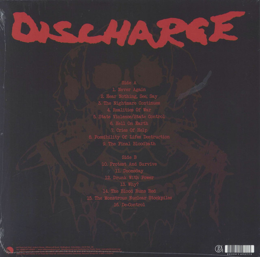 Discharge The Nightmare Continues... Live - Sealed UK vinyl LP album (LP record) 803341493773