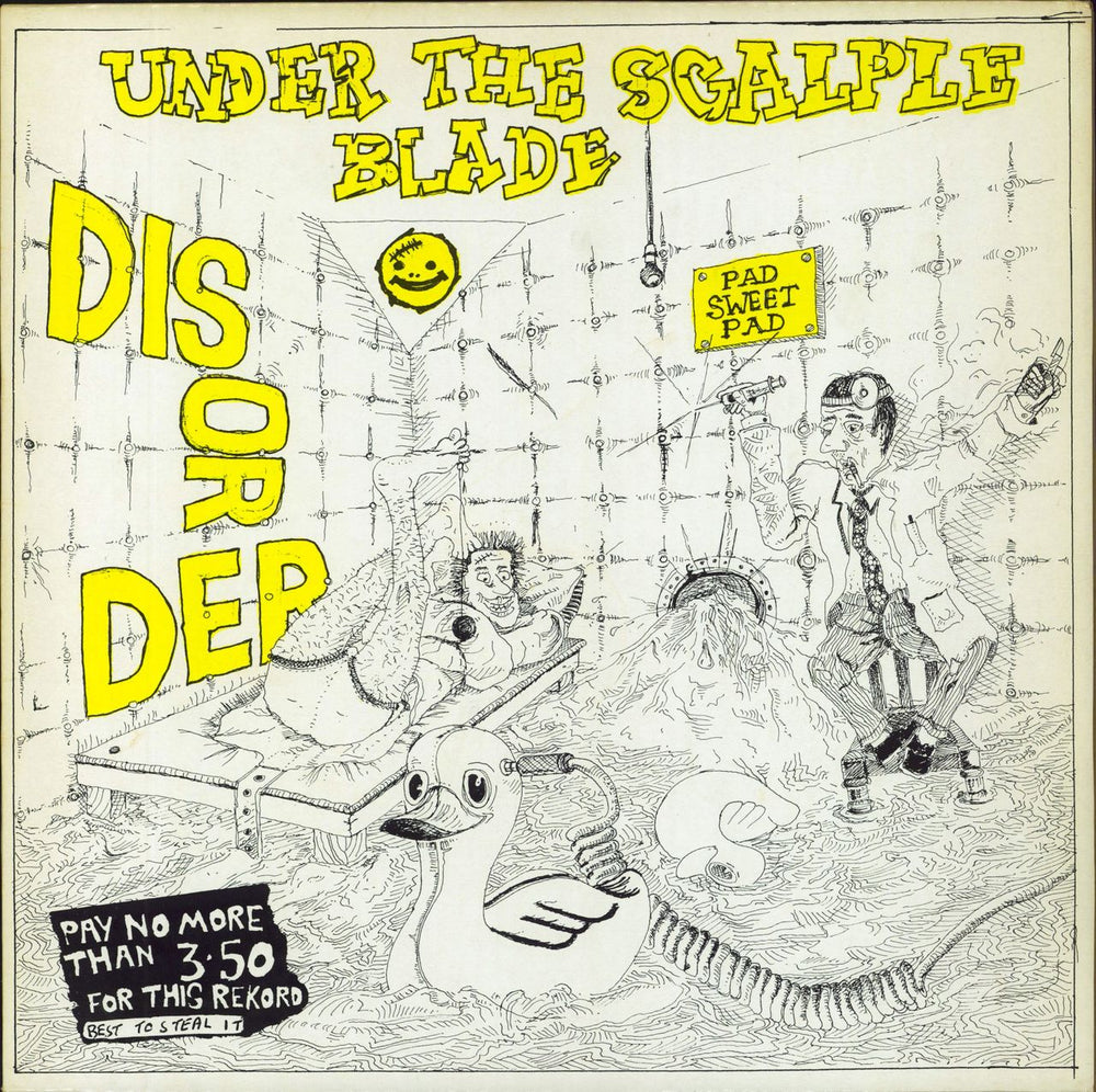 Disorder Under The Scalpel Blade UK vinyl LP album (LP record) AARGH1