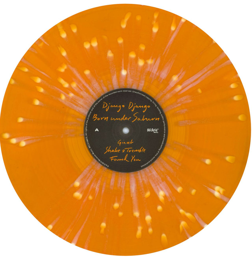 Django Django Born Under Saturn - Orange & White Vinyl + Two CDs UK 2-LP vinyl record set (Double LP Album) E2K2LBO794669