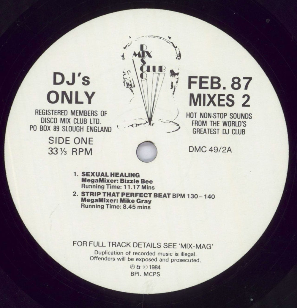 DMC February 87 - Mixes 2 UK Promo 12" vinyl single (12 inch record / Maxi-single) DZ-12FE830222