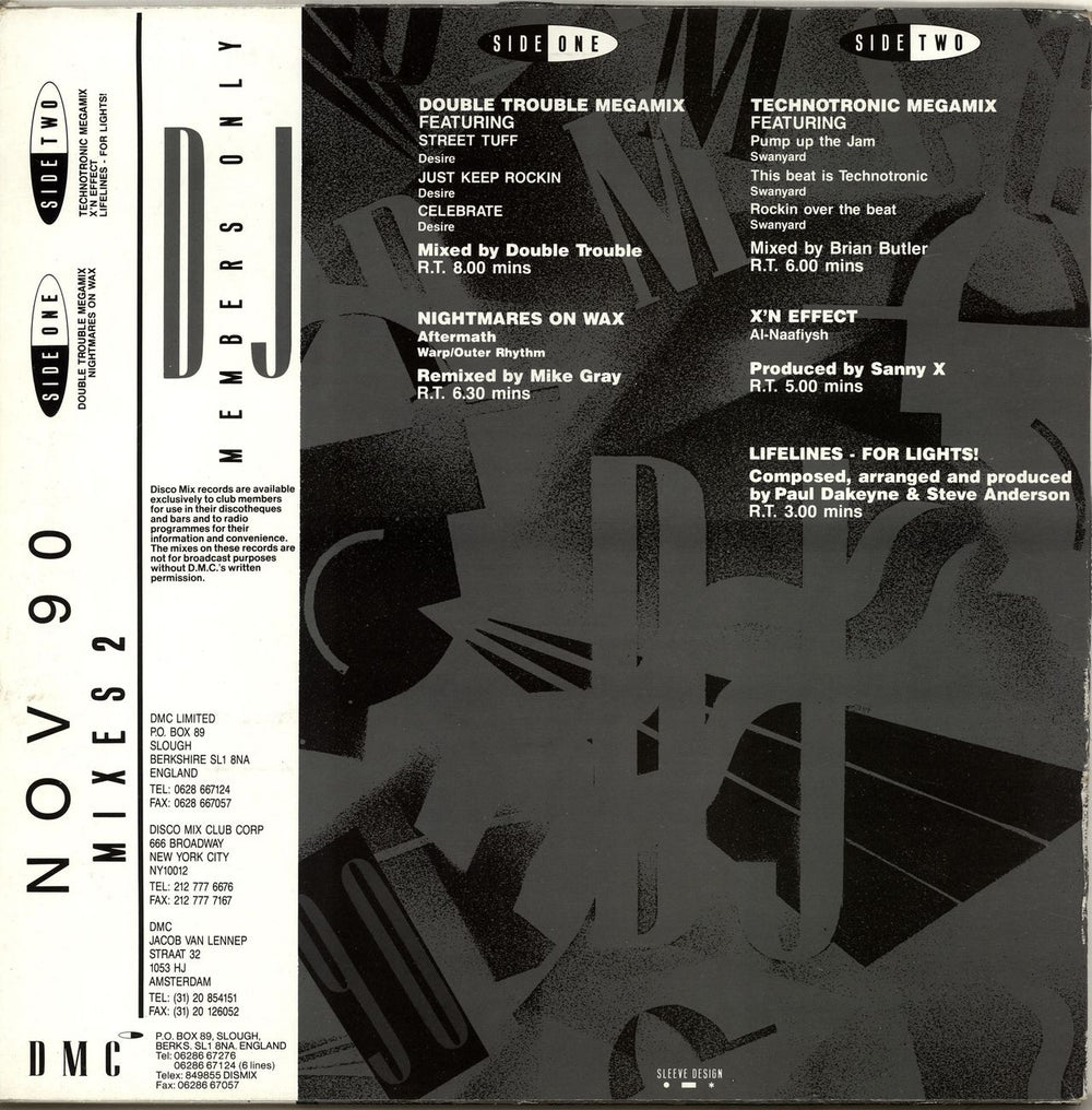 DMC November 90 Mixes 2 UK Promo 12" vinyl single (12 inch record / Maxi-single)