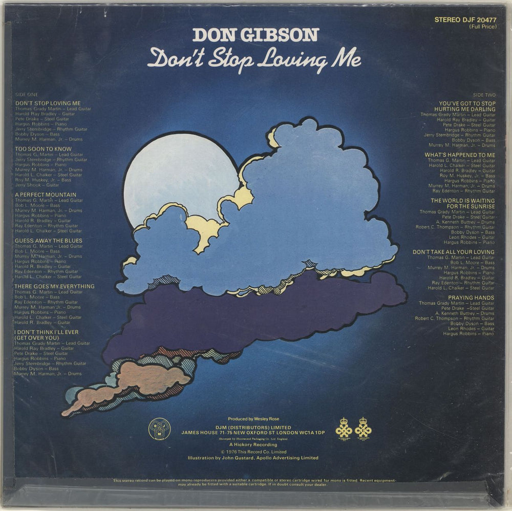 Don Gibson Don't Stop Loving Me UK vinyl LP album (LP record)