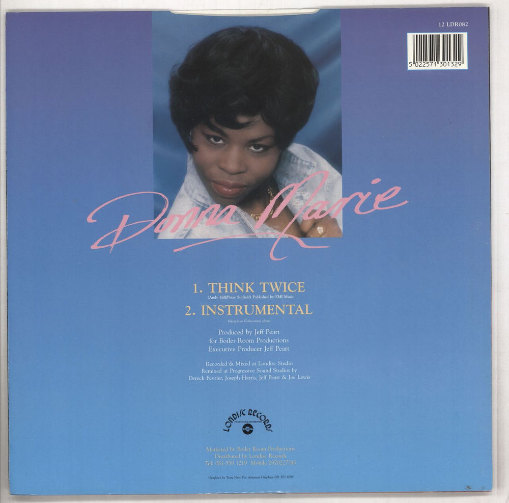 Donna Marie Think Twice UK 12" vinyl single (12 inch record / Maxi-single) 5022571301329